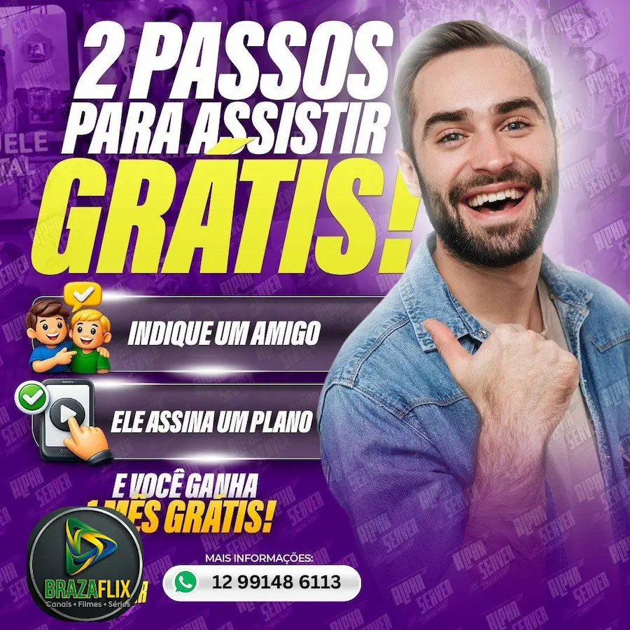 Aplicativo Brazaflix instalado em iPhone e Android mostrando séries em alta resolução